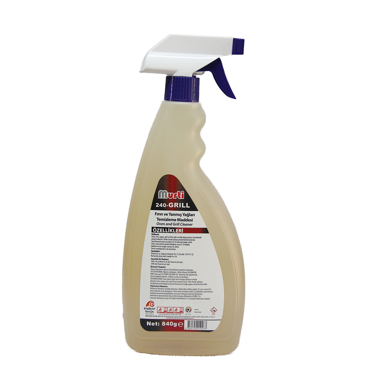 Murti Grıll 6*840 Ml Fırın Ve Yanmış Yağları Temizleme Maddesi